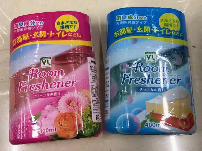 房間、玄關、廁所芳香劑 (400ml，108日圓 )
